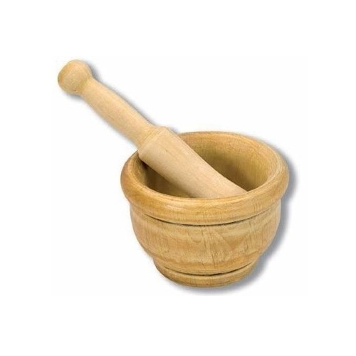 MORTERO MADERA C/MANO INALSA 14CMS